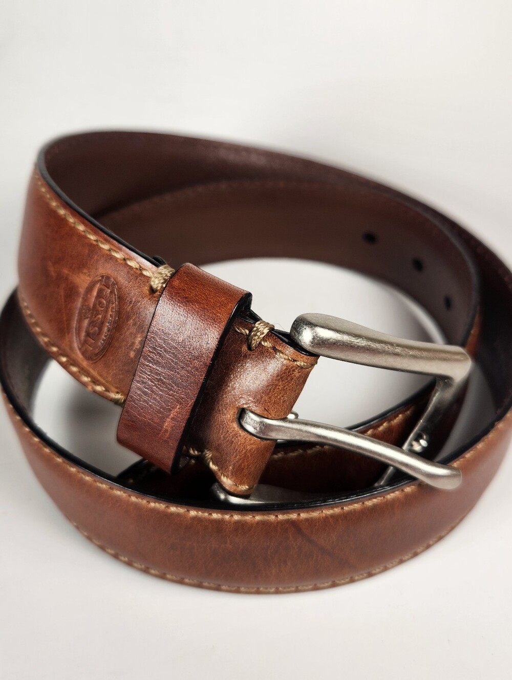 FOSSIL Men's Belt Size 32 Brown Genuine Leather